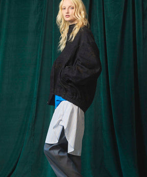 [Sale starts at 12:00 pm on Saturday, September 13th] [Italian Dead Stock Fabric] Prime-Over Curved Shirts Blouson