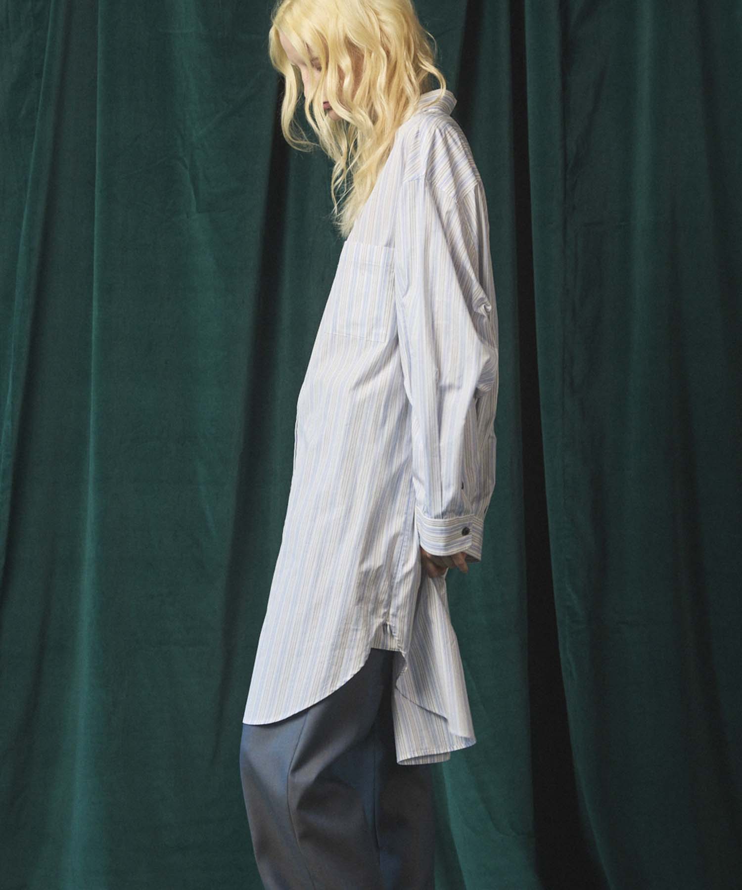 [Sales open at 12:00 on Saturday, September 13th] [Italian Dead Stock Fabric] Prime-Over Maxi Shirts Coat