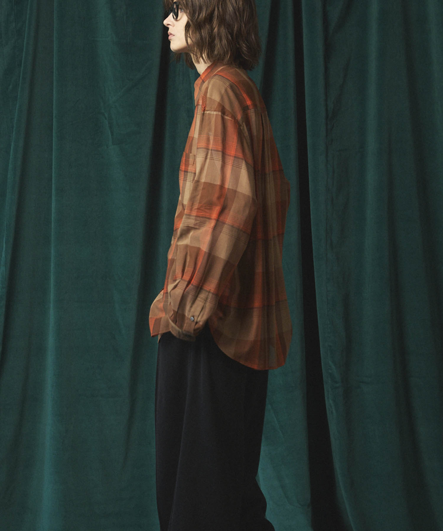 Prime-Over Cotton Organdy 일반 칼라 셔츠를 확인하십시오