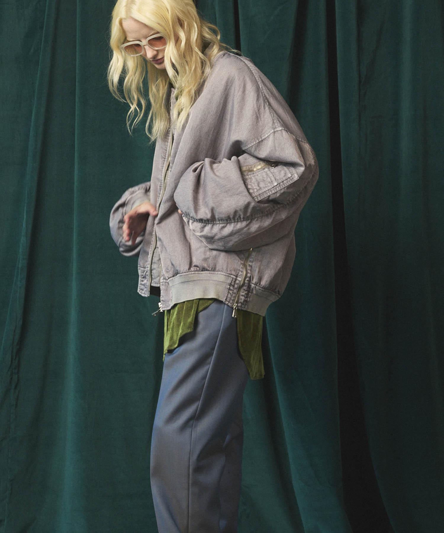 Prime-Over Vintage Like Nylon MA-1 Bomber Jacket