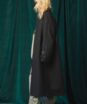 Super140s Prime-Over Melton Balmachan Coat