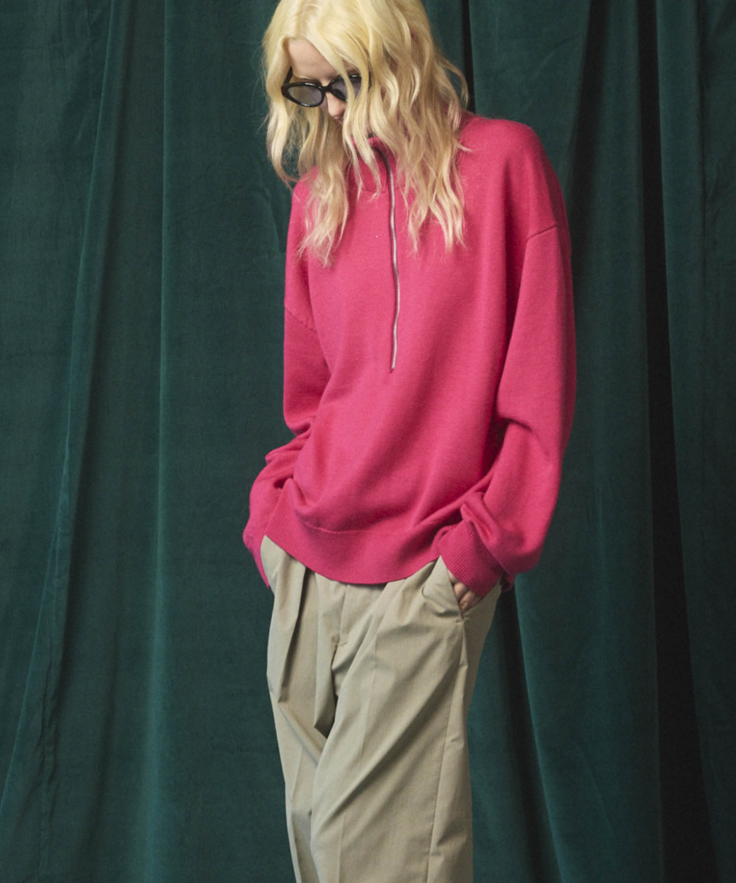 [25AW PRE-ORDER] Cashfeel Extra Fine Merino Wool Prime-Over Half Zip Knit Pullover