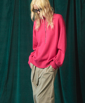 [25AW PRE-ORDER] Cashfeel Extra Fine Merino Wool Prime-Over Half Zip Knit Pullover