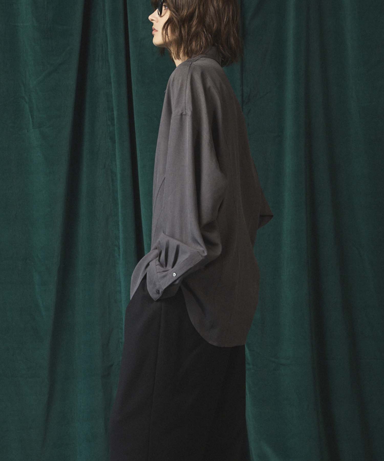 Radial Darts Prime-Over Open Collar Shirt