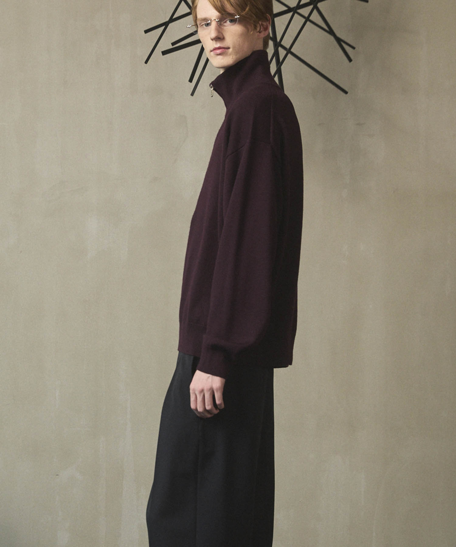 [25AW PRE-ORDER] Cashfeel Extra Fine Merino Wool Prime-Over Half Zip Knit Pullover