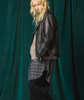 Dress-Fit Sheep Leather Double Rider Jacket