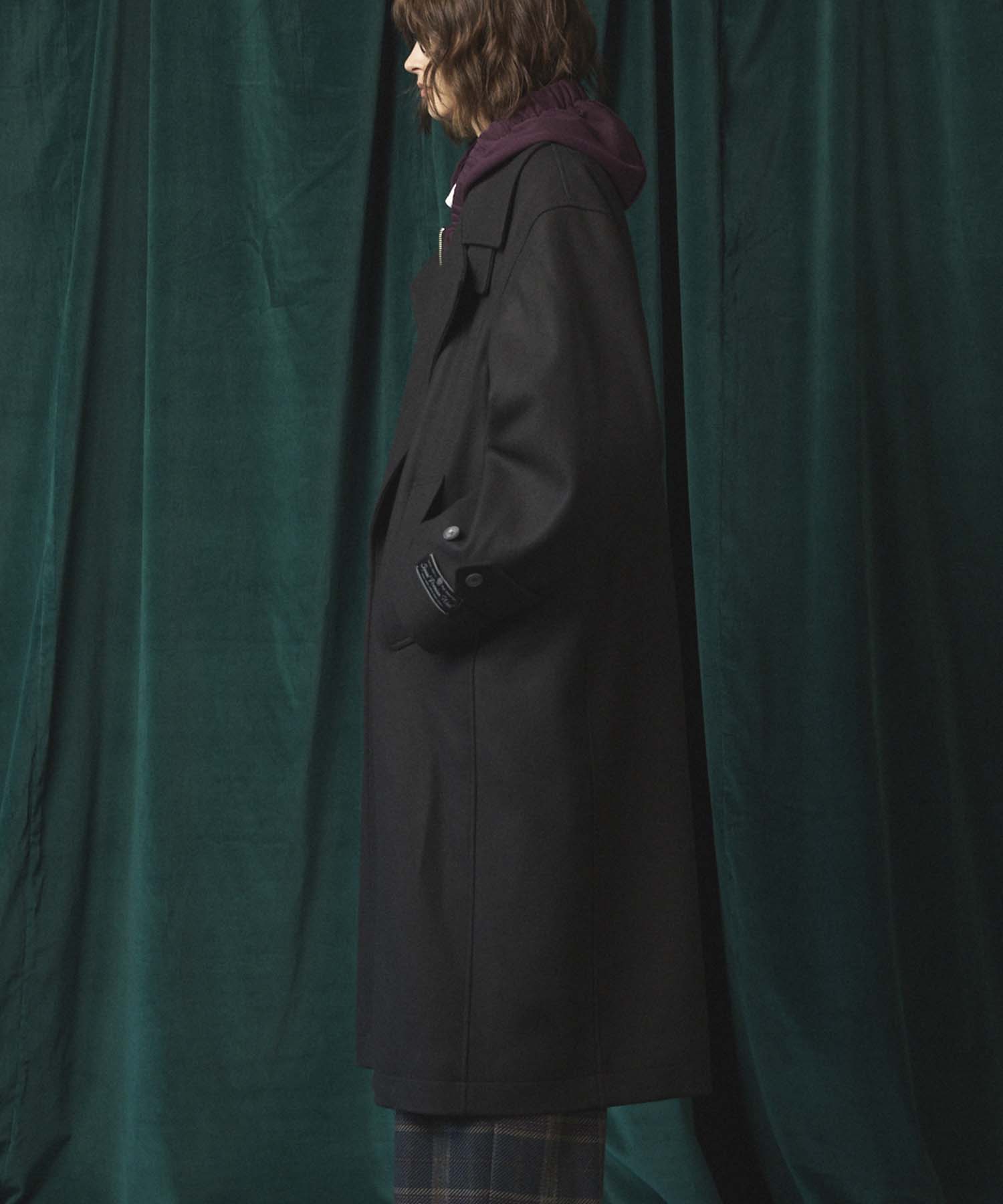 Super140s Prime-Over Melton Double Breasted Coat