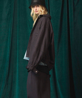 [Sale starts at 12:00 pm on Saturday, September 13th] [Italian Dead Stock Fabric] Prime-Over Curved Shirts Blouson