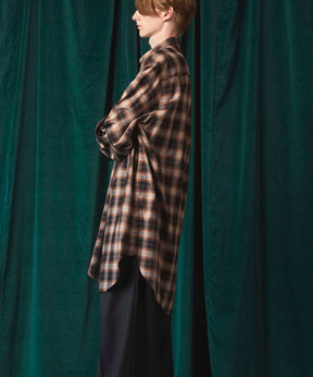 [Sales open at 12:00 on Saturday, September 13th] [Italian Dead Stock Fabric] Prime-Over Maxi Shirts Coat