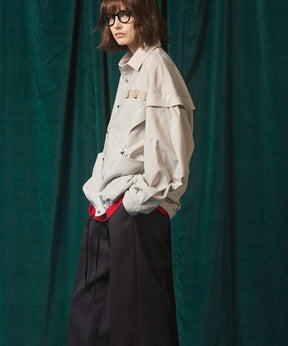 Prime-Over Curved Curve switching Regular Collar Shirt (Copy)