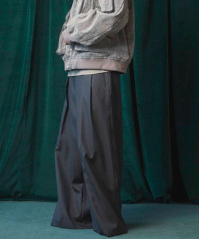 4 Colors Chambray Washable Wool Baggy Wide Pants