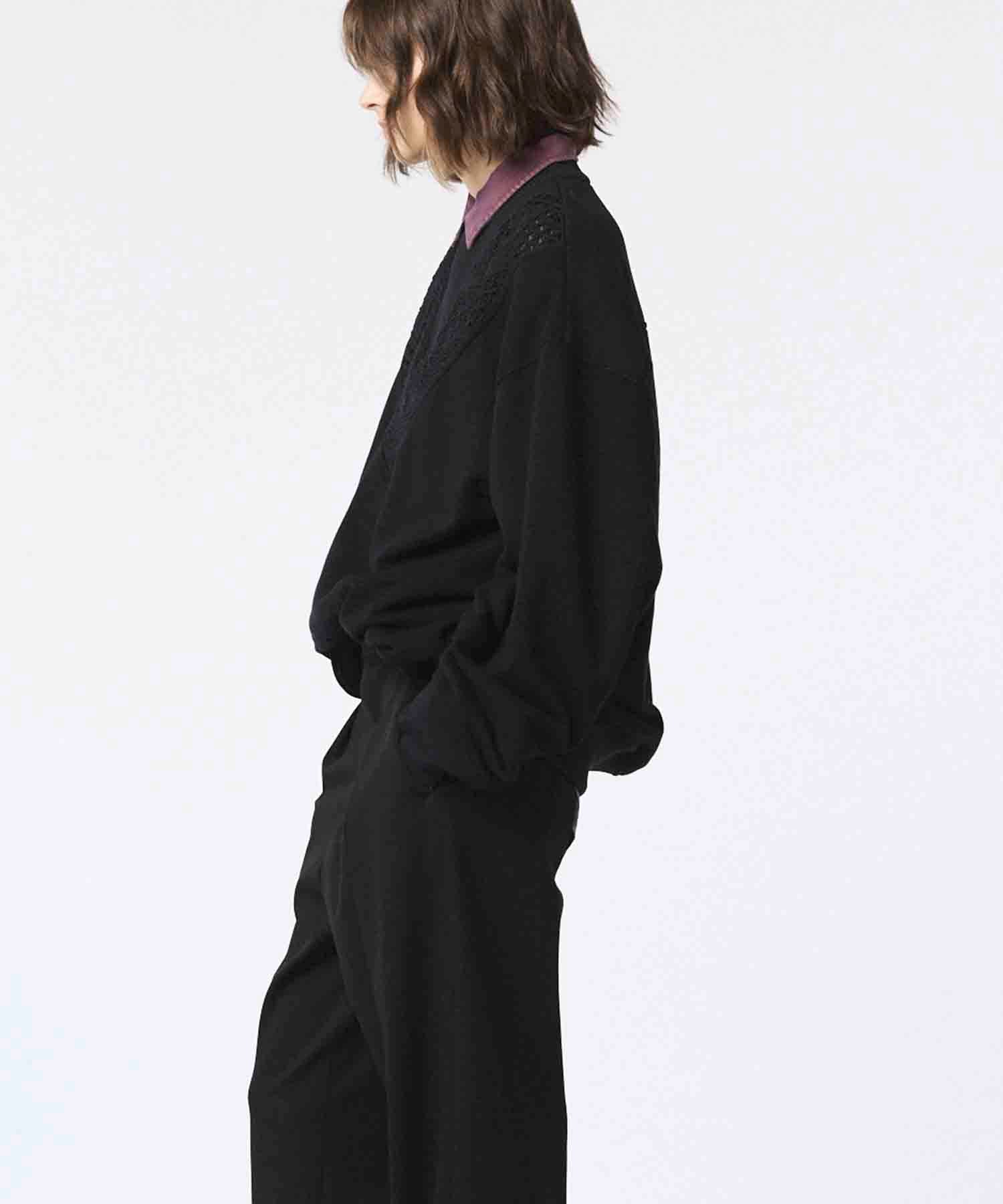 Gradation Short Length Prime-Over V-Neck Knit Pullover