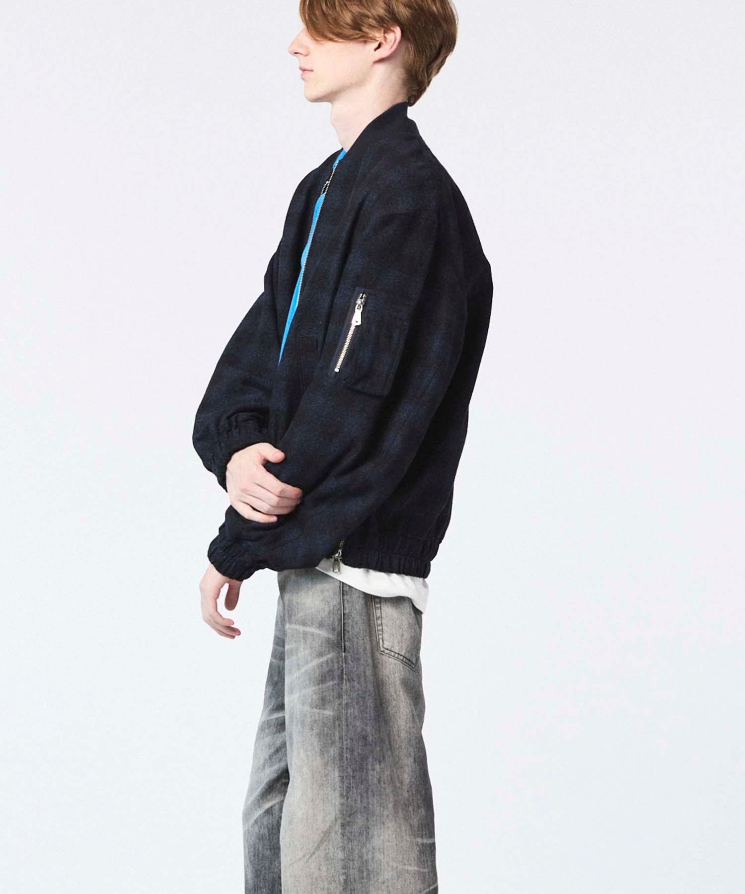 [Sale starts at 12:00 pm on Saturday, September 13th] [Italian Dead Stock Fabric] Prime-Over MA-1 Bomber Jacket