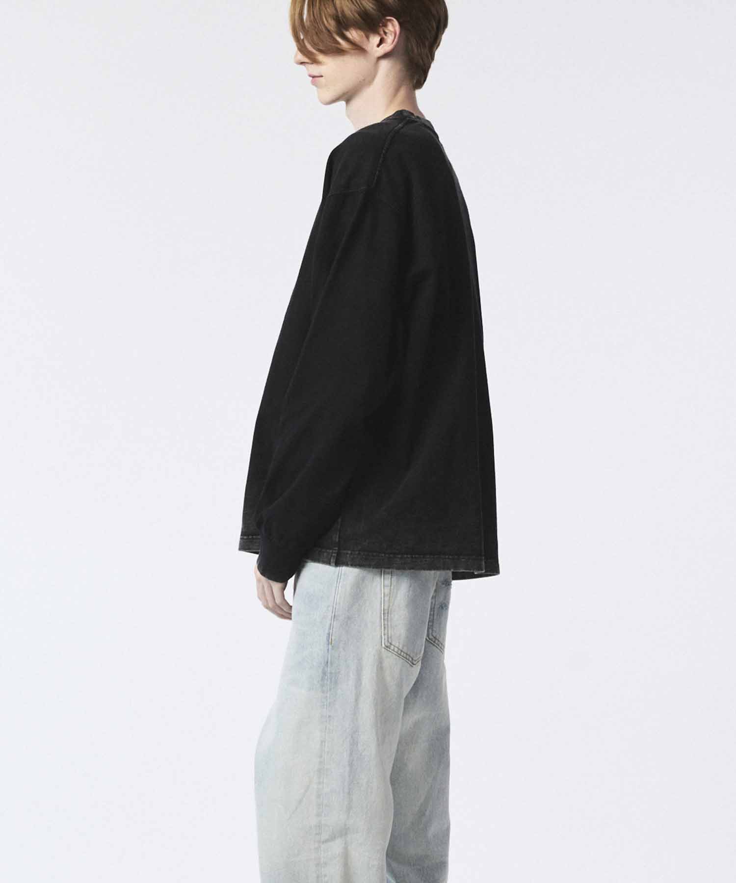 Gradation Dyed Prime-Over Crew Neck Long Sleeve T-Shirt