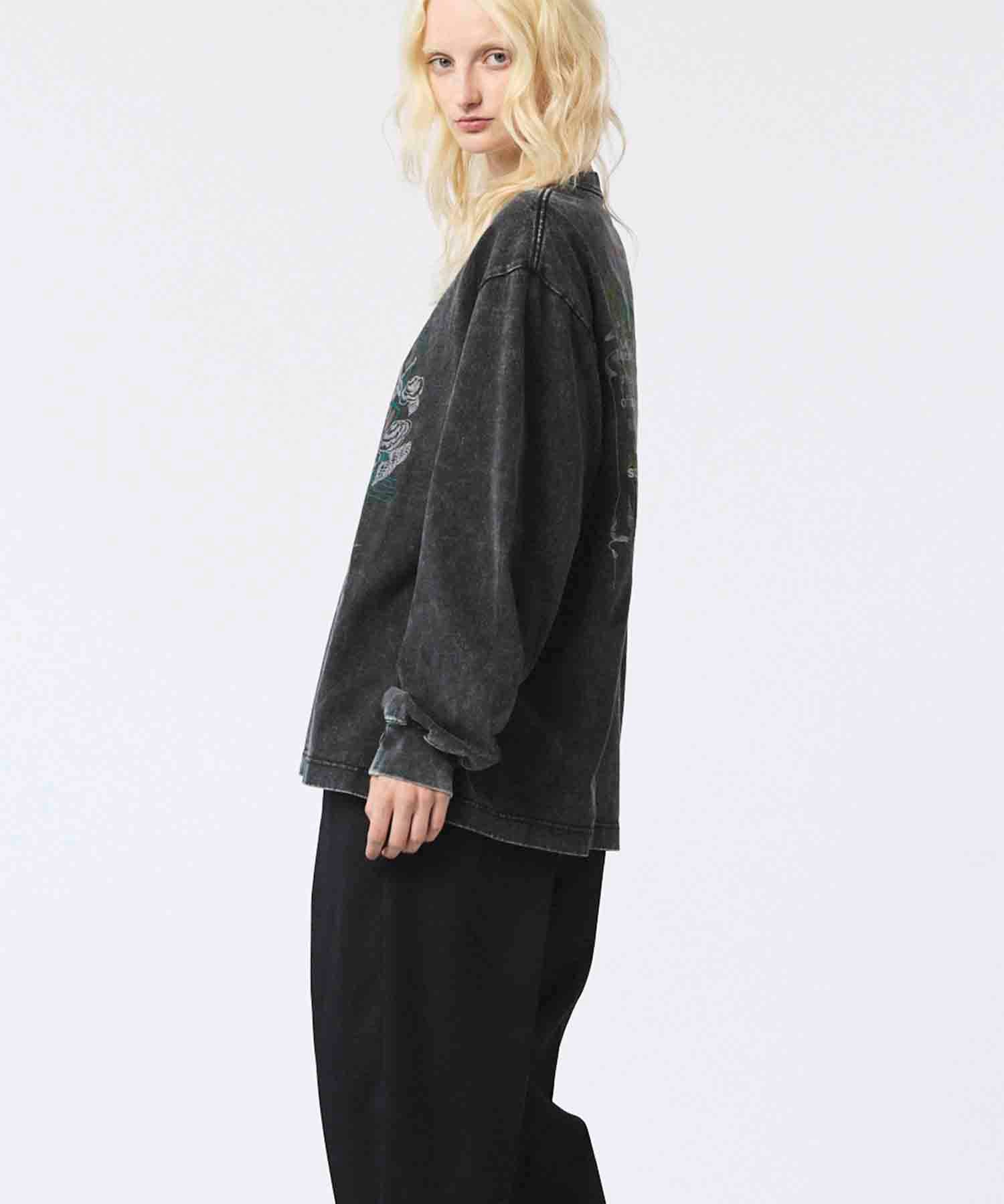 Artist Graphical Embroidery Prime-Over Crew Neck Long Sleeve T-Shirt