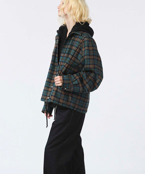 [Sale starts at 12:00 pm on Saturday, September 13th] [Italian Dead Stock Fabric] Prime-Over Curved Pocket Shirts Blouson