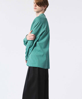 Curve switching Prime-Over Henry Neck Long Sleeve T-Shirt