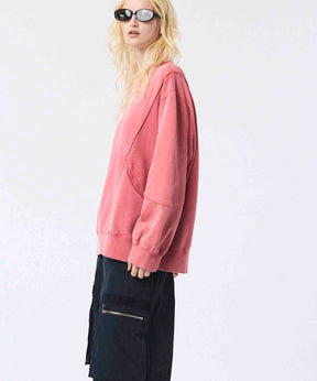 Prime-Over Crew Neck Long Sleeve Waffle T-Shirt