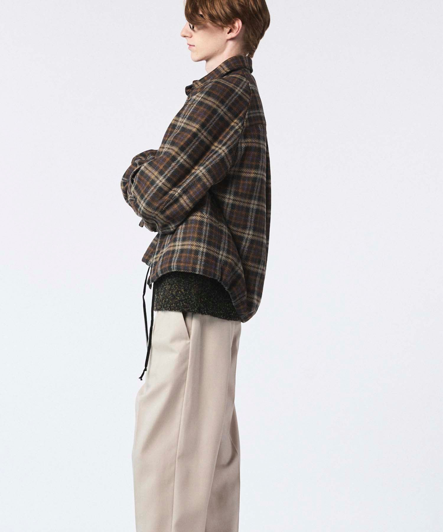 [Sale starts at 12:00 pm on Saturday, September 13th] [Italian Dead Stock Fabric] Prime-Over Curved Pocket Shirts Blouson