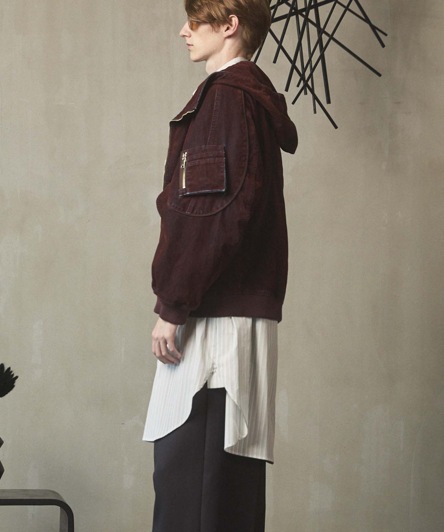 Different Material Docking Prime-Over Military Blouson