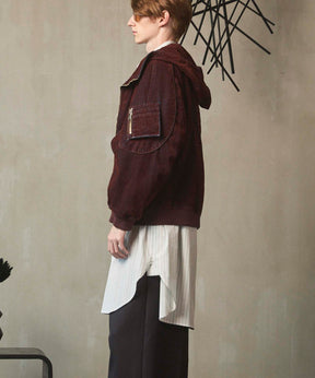 Different Material Docking Prime-Over Military Blouson