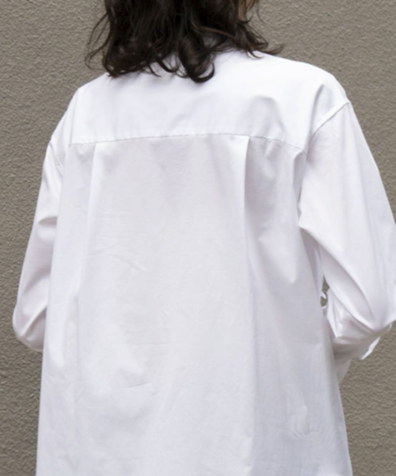 Supima Cotton Stand Collar Long Shirt