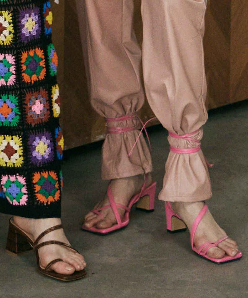 [SALE] Lace Up asymmetry Sandal