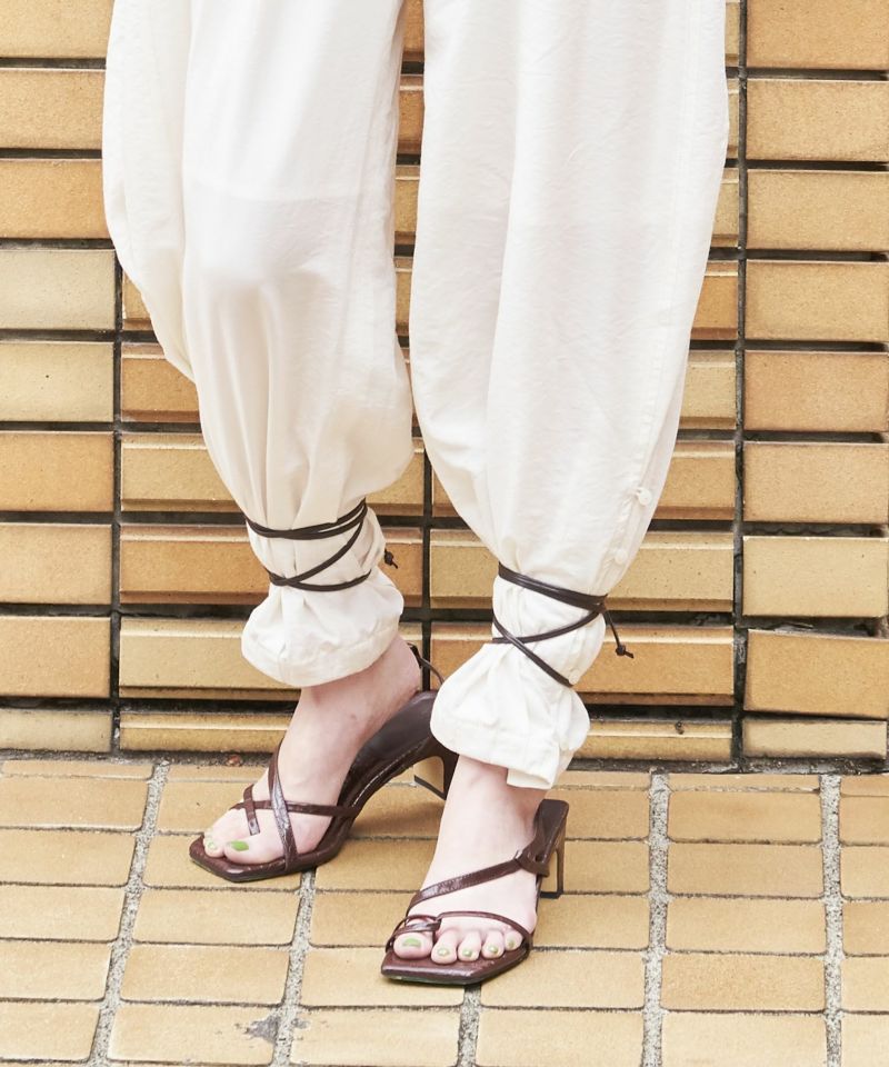 【SALE】Lace up Asymmetry Sandal