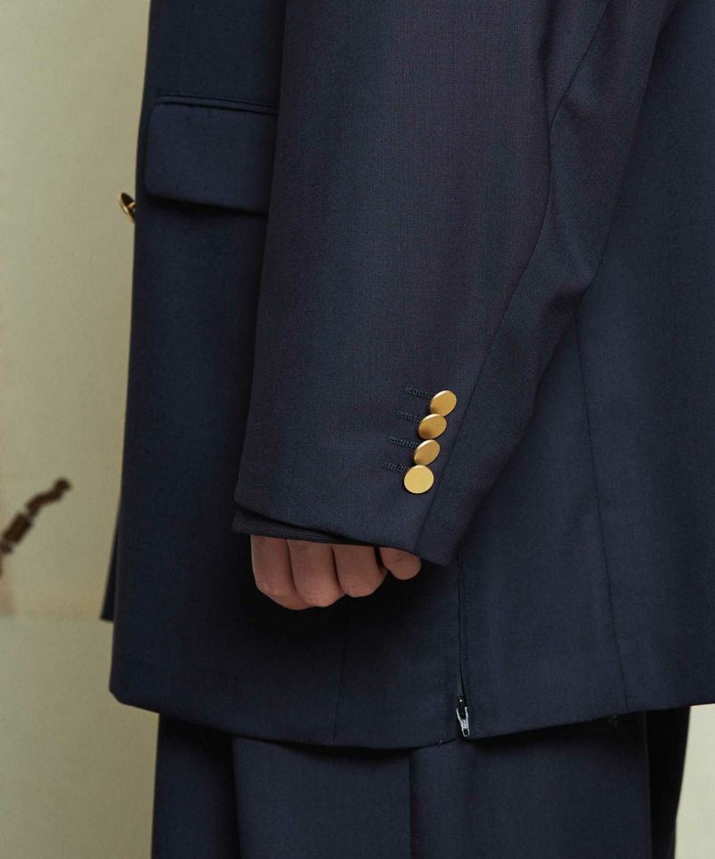 CORDURA Wool Prime-Over Gold Button Double Blazer