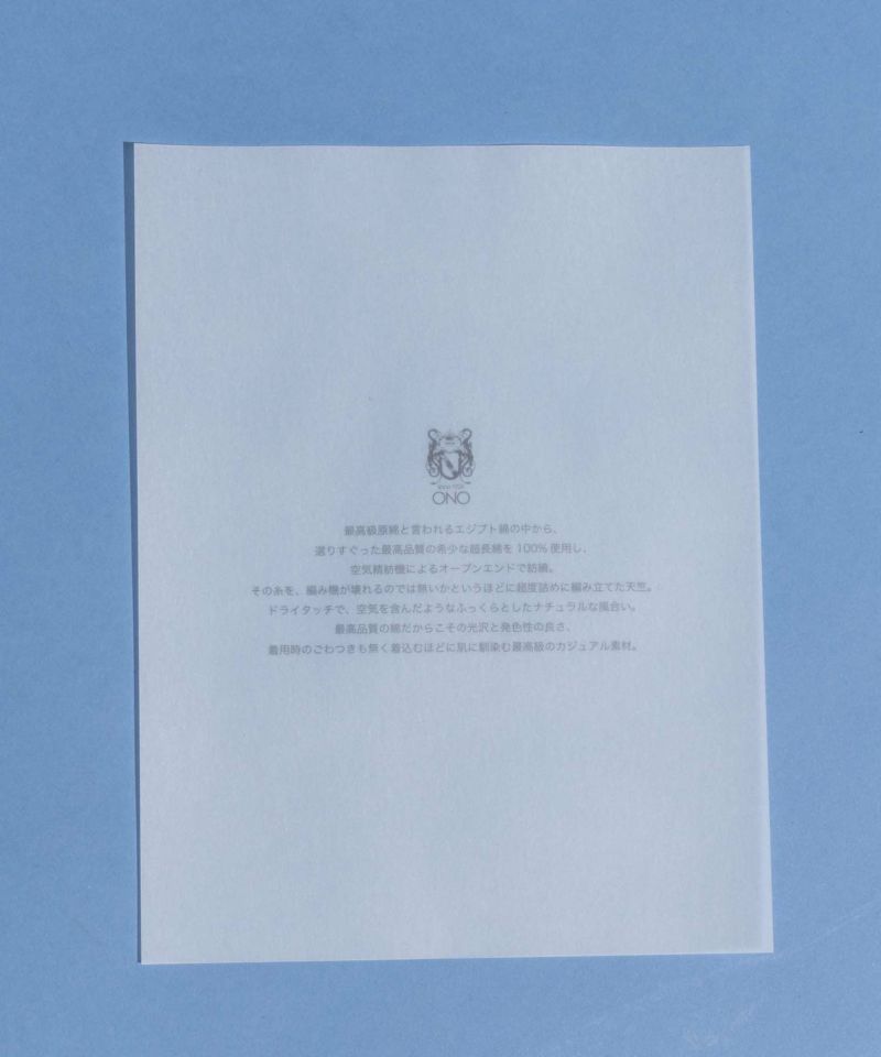 【PREMIUM GIFT BOX TEE】小野メリヤスGIZA87空紡度詰め天竺オーバーサイズTシャツ