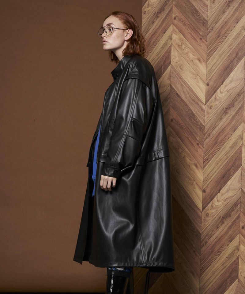 SALE】Vegan Leather Mods Coat