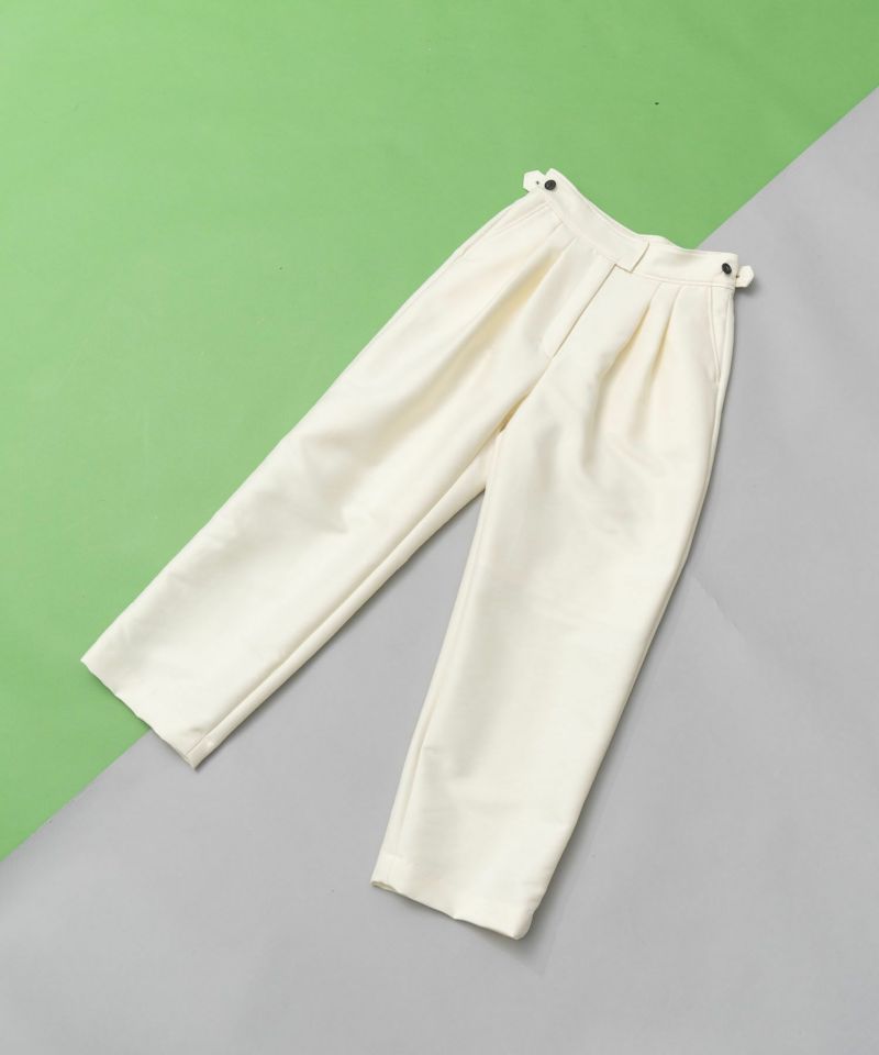 【SALE】T/W Two Tuck Wide Straight Tapered Pants