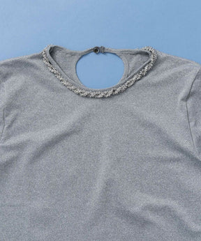[Sale] Bijou Collar Jersey Top