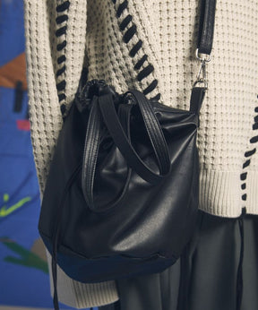 Cos drawstring 2024 leather bag