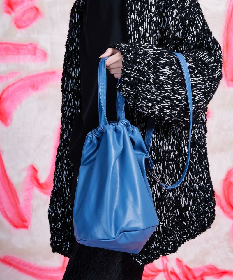 EX】Vegan Leather Effect Shoulder Purse Bag