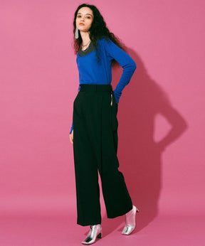 [Sale] Color Wide Tapered Pants