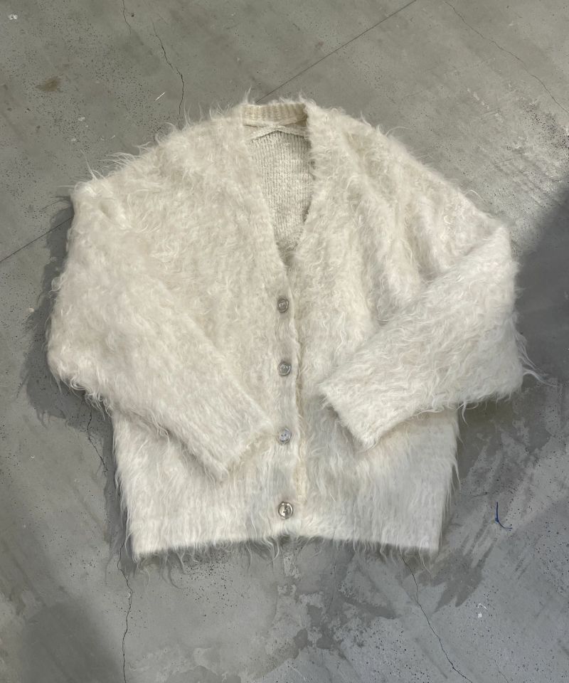 Melange Fur Knit Cardigan