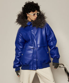 2WAY Length Big collar Blouson