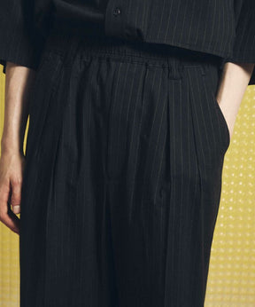 [SALE] Linen stripe double wide pants