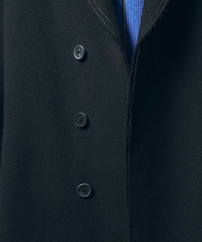 SUPER140S Wool Prime Overcut Off Stitch Semi Double Chester Coat