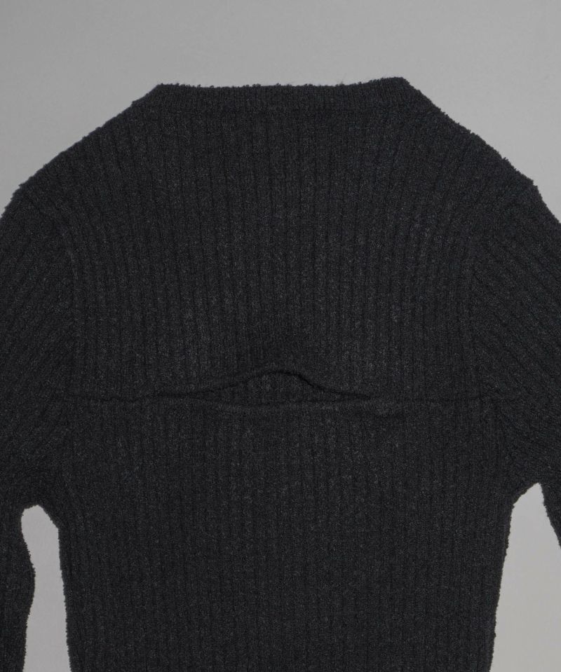 SALE】Boucle Combination Knit Pullover