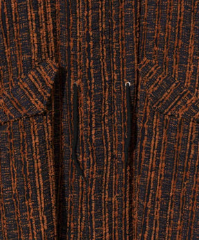 [Sale] Fringe Stripe Prime-Over Mod Coat