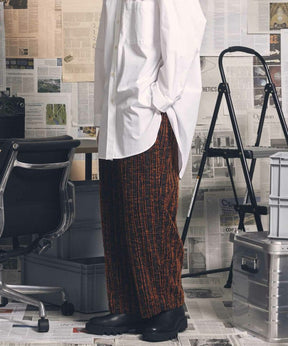 [SALE] Fringe stripes Two tuck wide pants