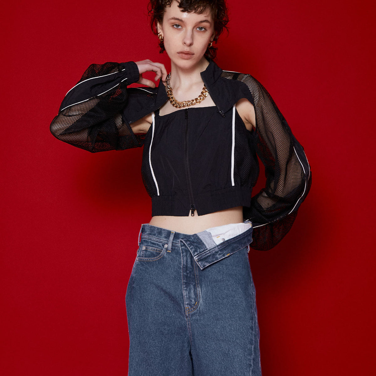 レイヤードトラックジャケット