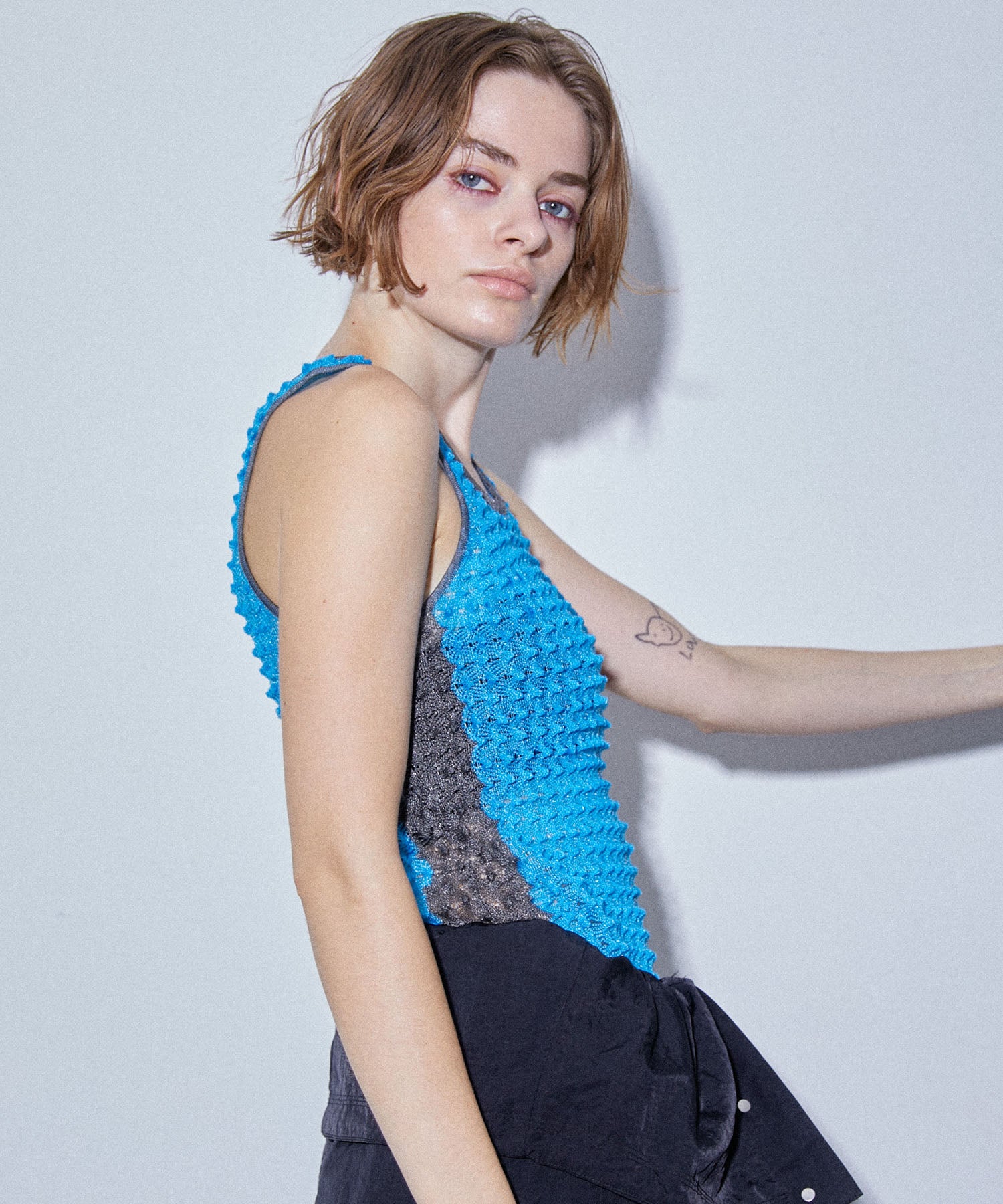 【SALE】Togetoge Sheer Knit Tank Top