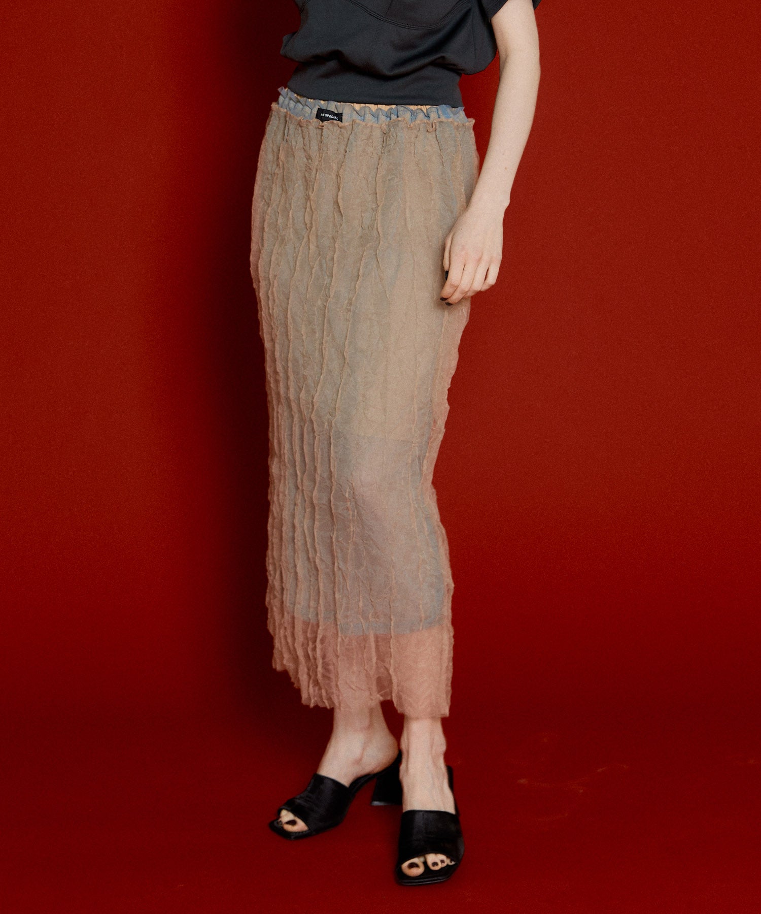 【SALE】Sheer Layered Washer Skirt