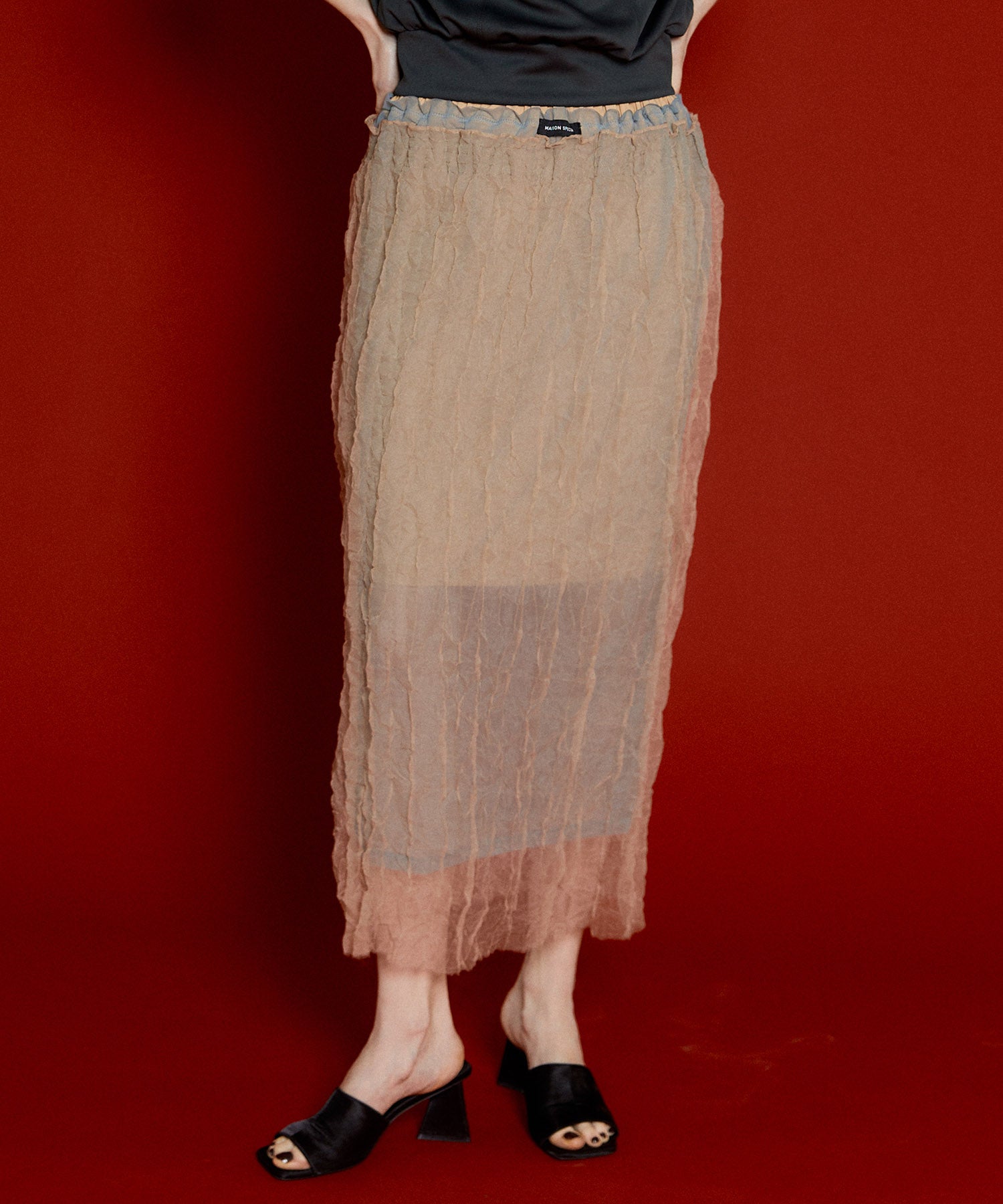 【SALE】Sheer Layered Washer Skirt