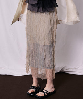 【SALE】Sheer Layered Washer Skirt