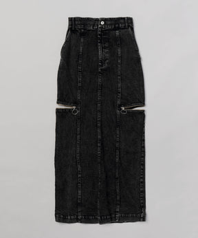 SALE】Side Zip Tight Denim Skirt