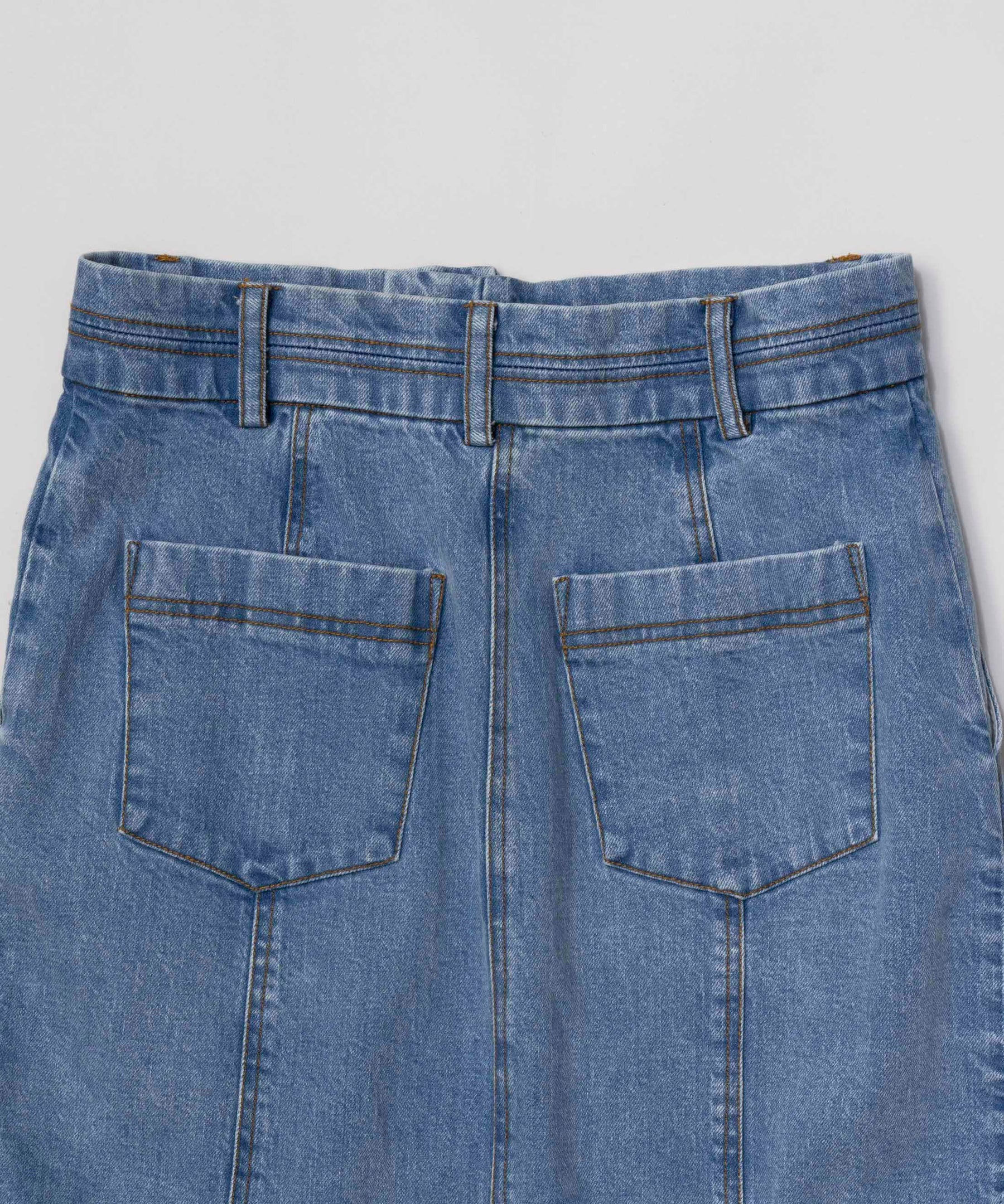 SALE】Side Zip Tight Denim Skirt